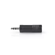 Nedis CAGB22935BK - Stereo audio adapter | 3,5 mm utikač - 6,35 mm utičnica | Crna boja