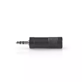 Nedis CAGB22935BK - Stereo audio adapter | 3,5 mm utikač - 6,35 mm utičnica | Crna boja