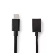 Nedis CCGB61710BK02 - USB 3.0 kabel | Tip-C utikač - utičnica | 0,15 m | Crna boja