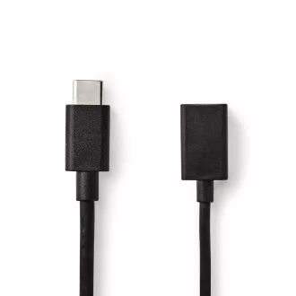 Nedis CCGB61710BK02 - USB 3.0 kabel | Tip-C utikač - utičnica | 0,15 m | Crna boja