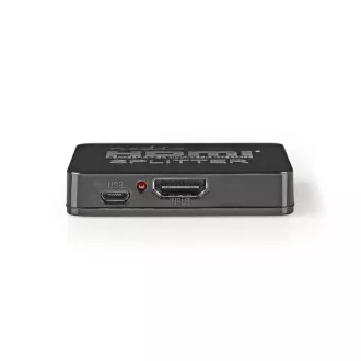 Nedis VSPL34002BK- HDMI razdjelnik | 2 Portovi port(ovi) | HDMI™ ulaz | 2x HDMI™ izlaz | 4K@30Hz | 2,25 Gbps | Crna