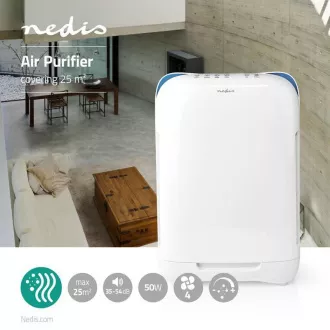Nedis AIPU200CWT - Pročišćivač zraka | 25 m2 | 35–54 dB | Pokazatelj kvalitete zraka