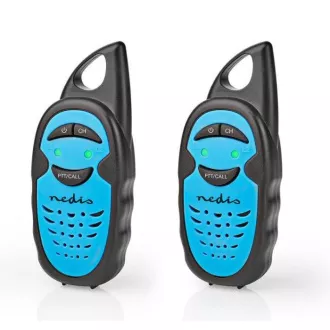 Nedis WLTK0300BU - Walkie Talkie | Domet 3 km | 1 kanal | PTT | 2 komada | Plava/Crna