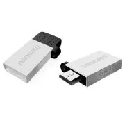 Transcend 16GB JetFlash 380S, USB 2.0/micro USB flash pogon, OTG, mala veličina, metal srebrne boje