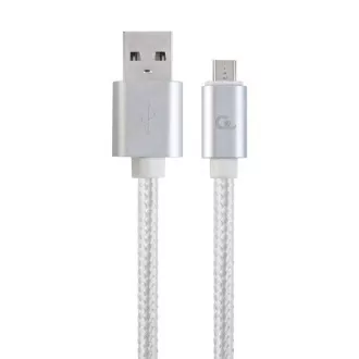 GEMBIRD CABLEXPERT kabel USB A muški/Micro USB muški 2.0, 1,8 m, pleteni, srebrni, blister GEMBIRD CABLEXPERT kabel USB A muški/Micro USB muški 2.0, 1,8 m, pleteni, srebrni, blister
