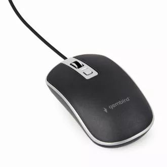 Gembird miš MUS-4B-06, USB, crno-srebrni