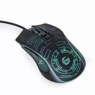 Gembird miš MUSG-RGB-01, pozadinsko osvjetljenje, 7 tipki, 3600DPI, USB, crni