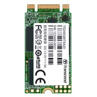 TRANSCEND MTS420S 240GB SSD M.2 2242, SATA III (3D TLC), 500MB/s R, 430MB/s W