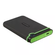 TRANSCEND 2TB StoreJet 25M3C SLIM, 2,5”, USB-C (3.1 Gen 1) vanjski anti-shock pogon, tanak profil, sivo/zeleno