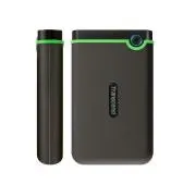 TRANSCEND 4TB StoreJet 25M3S SLIM, 2.5”, USB 3.0 (3.1 Gen 1) vanjski Anti-Shock disk, tanki profil, sivo/zeleni