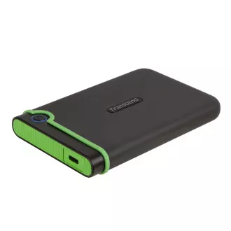 TRANSCEND 4TB StoreJet 25M3C SLIM, 2,5”, USB-C (3.1 Gen 1) vanjski anti-shock disk, tanak profil, sivo/zeleno