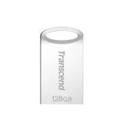 Transcend 128GB JetFlash 710S, USB 3.1 Gen 1 flash pogon, male veličine, srebrni metal