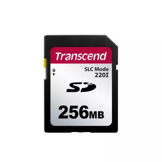 Transcend 256MB SD220I MLC industrijska memorijska kartica (SLC mod), 22MB/s R, 20MB/s W, crna