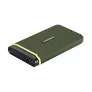 Transcend ESD380C 4TB USB 3.2 Gen 2x2 (USB-C) vanjski Anti-Shock SSD pogon (3D TLC), 2000MB/R, 2000MB/W, vojno zelena