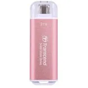 Transcend ESD300P 2TB, vanjski SSD, USB 10Gbps, tip C, 1050MB/R, 950MB/W, ružičasti
