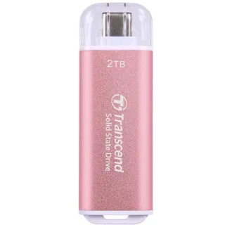 Transcend ESD300P 2TB, vanjski SSD, USB 10Gbps, tip C, 1050MB/R, 950MB/W, ružičasti