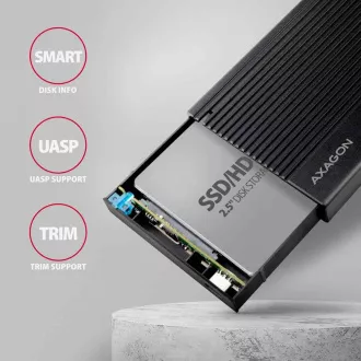 AXAGON EE25-GTR, USB-C 10Gbps - SATA 6G 2.5" REBRASTA kutija, crna