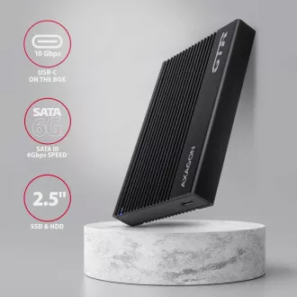 AXAGON EE25-GTR, USB-C 10Gbps - SATA 6G 2.5" REBRASTA kutija, crna
