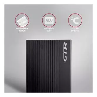 AXAGON EE25-GTR, USB-C 10Gbps - SATA 6G 2.5" REBRASTA kutija, crna