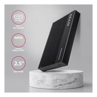 AXAGON EE25-GTR, USB-C 10Gbps - SATA 6G 2.5" REBRASTA kutija, crna