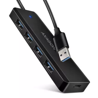AXAGON HUE-C1A putni četveroportni USB-A 5Gbps Hub/USB-C konektor za vanjsko napajanje/kabel 19 cm AXAGON HUE-C1A putni četveroportni USB-A 5Gbps Hub/USB-C konektor za vanjsko napajanje/kabel 19 cm