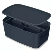 LEITZ Kutija za pohranu s poklopcem MyBox Cosy + Organizator s ručkom, veličina S, baršunasto siva