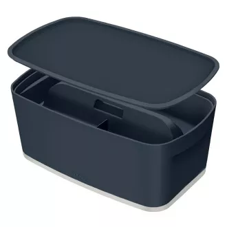 LEITZ Kutija za pohranu s poklopcem MyBox Cosy + Organizator s ručkom, veličina S, baršunasto siva LEITZ Kutija za pohranu s poklopcem MyBox Cosy + Organizator s ručkom, veličina S, baršunasto siva