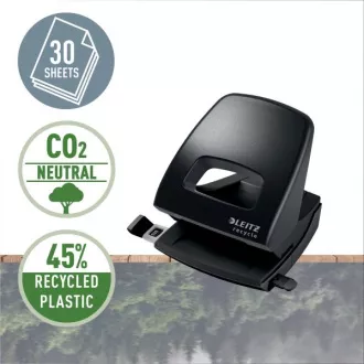 LEITZ Ekološki bušilica NeXXt RECYCLE, 30 listova, crna LEITZ Ekološki bušilica NeXXt RECYCLE, 30 listova, crna
