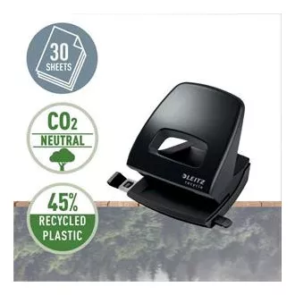 LEITZ Ekološki bušilica NeXXt RECYCLE, 30 listova, crna LEITZ Ekološki bušilica NeXXt RECYCLE, 30 listova, crna