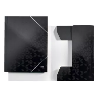 LEITZ WOW mape s tri preklopa, A4, crne