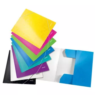 LEITZ WOW mape s tri preklopa, A4, crne