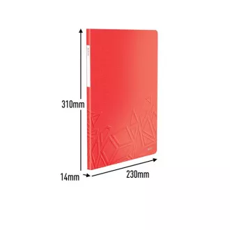 LEITZ Katalog knjiga UrbanChic, PP, A4, 20 džepova, crvena