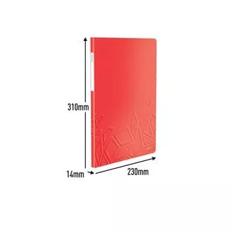LEITZ Katalog knjiga UrbanChic, PP, A4, 20 džepova, crvena
