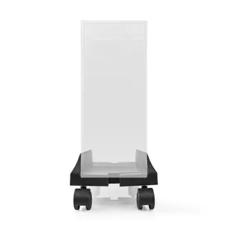 Nedis CSTD101BK - Stalak za PC | Puni pokret / podesiva širina | 14,5 - 24,2 cm | 20 kg | Plastika / Metal | Crna