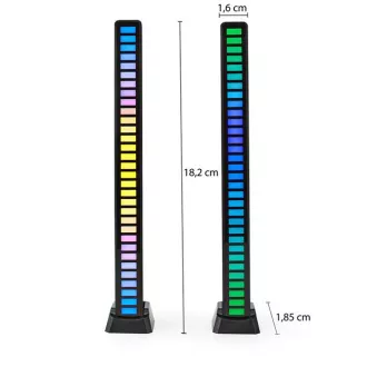 Nedis GALDP110BK - Game Light| RGB | Baterijski pogon | Za korištenje: prijenosno računalo / stolno računalo | Crno