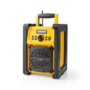Nedis RDFM3100YW - FM radio za gradilišta | 15 W | Bluetooth® | IPX5 | Ručka | Crno/žuto