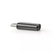 Nedis CCGB60910BK - USB-C adapter| USB 2.0 | USB-C™ utikač | USB Micro-B utičnica | 480 Mbps | Okrugli | Poniklano