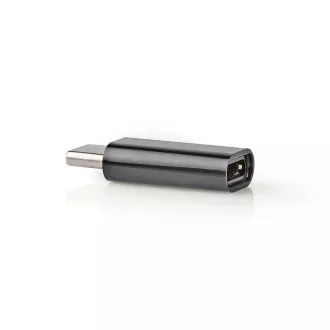 Nedis CCGB60910BK - USB-C adapter| USB 2.0 | USB-C™ utikač | USB Micro-B utičnica | 480 Mbps | Okrugli | Poniklano