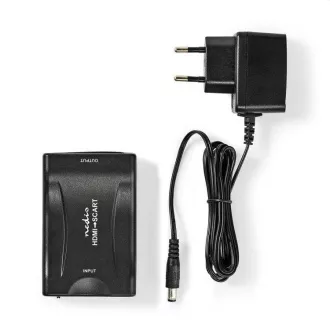 Nedis VCON3461BK - HDMI™ pretvarač | HDMI™ ulaz | SCART utičnica | 1-smjerni | 1080p | 1,2 Gbps | ABS | Crna