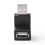 Nedis CCGB60930BK - USB 2.0 adapter | USB-A utikač | USB-A utičnica | Crna boja