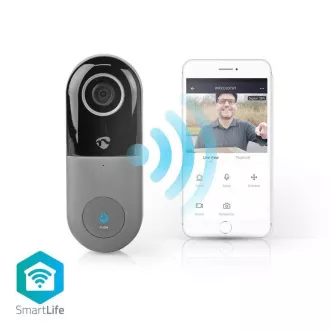 Nedis WIFICDP40CWT - Wi-Fi pametni video portafon | Cloud/ microSD/ Onvif | IP65 | senzor pokreta | Bijela