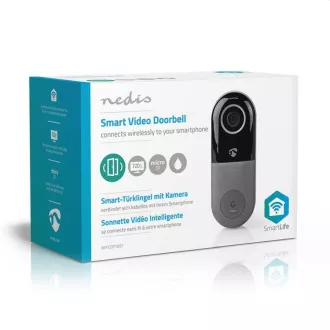 Nedis WIFICDP40CWT - Wi-Fi pametni video portafon | Cloud/ microSD/ Onvif | IP65 | senzor pokreta | Bijela