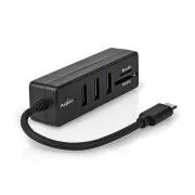 Nedis CCGB64785WT01 - USB hub| 1x USB-C™ | 1x USB-C™ / 2x USB 2.0 A ženski | 3 Portovi port(ovi) | Napajanje putem USB-a