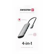 SWISSTEN USB-C HUB 4-U-1 (4x USB 3.0) ALUMINIJ