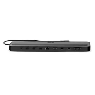 Acer 13u1 Type C Minidock: 3x USB3.0 (prijenos podataka 5 Gbps), 1x USB-C (prijenos podataka 5 Gbps), 1x USB-C isporuka napajanja (do 100 W)
