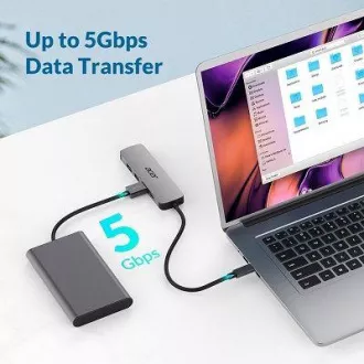 Acer 5u1 Mini Dock stanicaType-C adapter, 1x HDMI (do 3840x2160@60hz), 3x USB 3.0 5Gbps porta, 1x Type-C PD port do 100W (gost) Acer 5u1 Mini Dock stanicaType-C adapter, 1x HDMI (do 3840x2160@60hz), 3x USB 3.0 5Gbps porta, 1x Type-C PD port do 100W (gost)