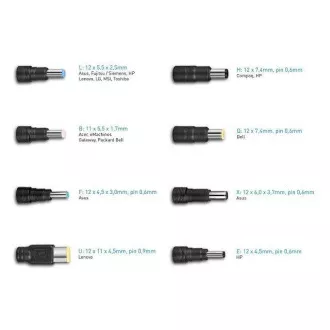 AVACOM QuickTIP 250W - univerzalni adapter za prijenosna računala + 8 konektora