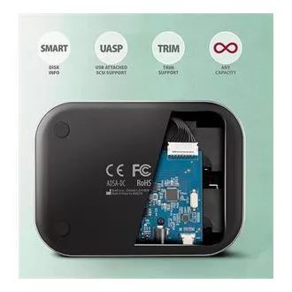 AXAGON ADSA-DC, USB-C 5Gbps - 2x SATA 6G 2.5"/3.5" SSD/HDD CLONE DUAL priključna stanica AXAGON ADSA-DC, USB-C 5Gbps - 2x SATA 6G 2.5"/3.5" SSD/HDD CLONE DUAL priključna stanica