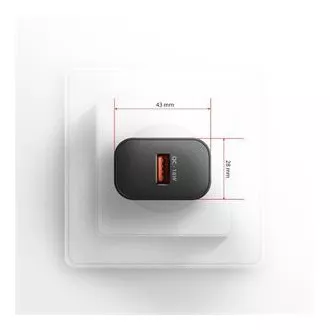 AXAGON ACU-QC18, Mrežni punjač 18W, 1x USB-A port, QC3.0/AFC/Apple, crni