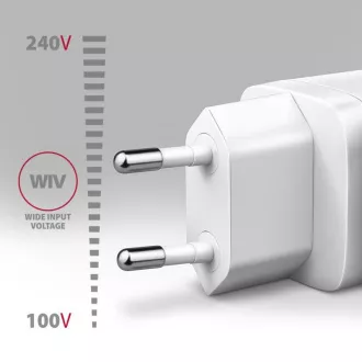 AXAGON ACU-PD20W, mrežni punjač 20W, 1x USB-C priključak, PD3.0/PPS/QC4+/AFC/Apple, bijeli AXAGON ACU-PD20W, mrežni punjač 20W, 1x USB-C priključak, PD3.0/PPS/QC4+/AFC/Apple, bijeli